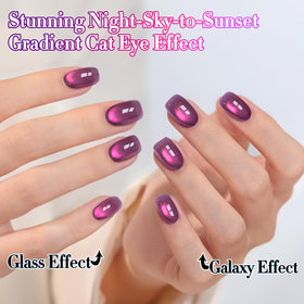 Double Rhythm Cat Eye Gel Polish applied on nails