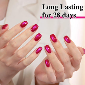 Double Rhythm Cat Eye Gel Polish applied on nails