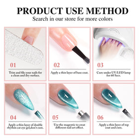 Double Rhythm Cat Eye Gel Polish applied on nails