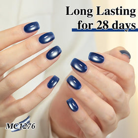 Double Rhythm Cat Eye Gel Polish Blue Coral lifestyle scene