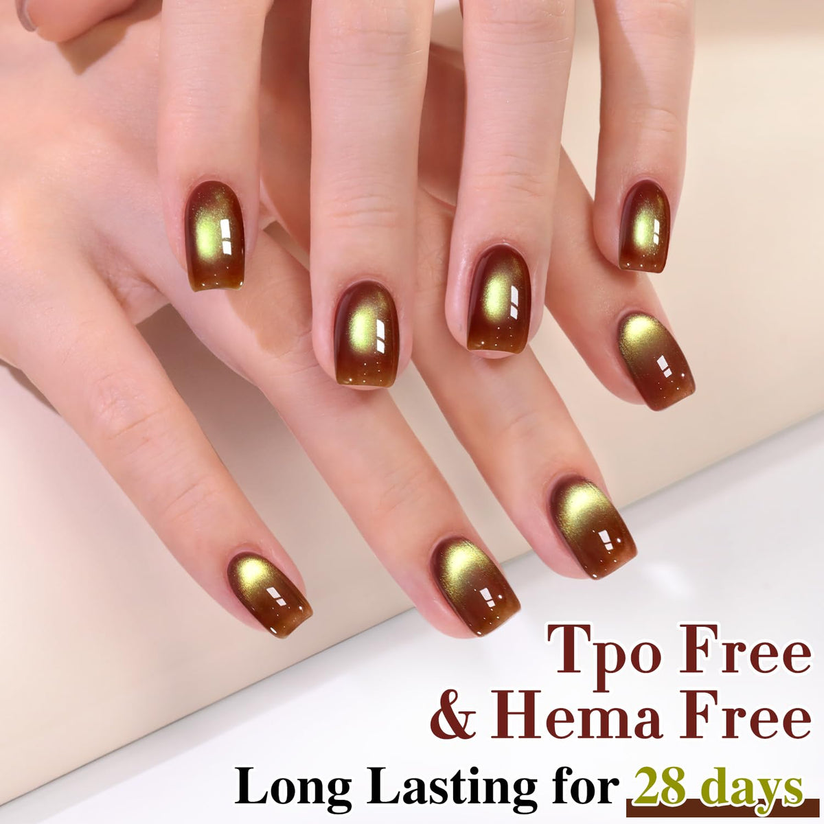 Double Rhythm Cat Eye Gel Polish Burnt Amber packaging