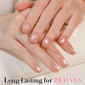 Double Rhythm Cat Eye Gel Polish curing under LED lamp