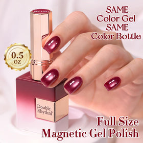 Double Rhythm Cat Eye Gel Polish Dusty Rose with applicator