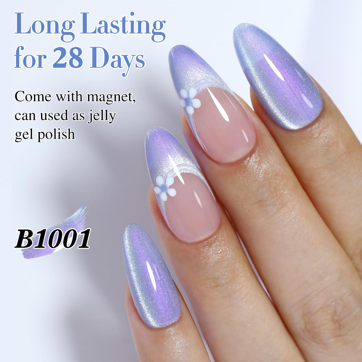 Double Rhythm Cat Eye Gel Polish in different base colours
