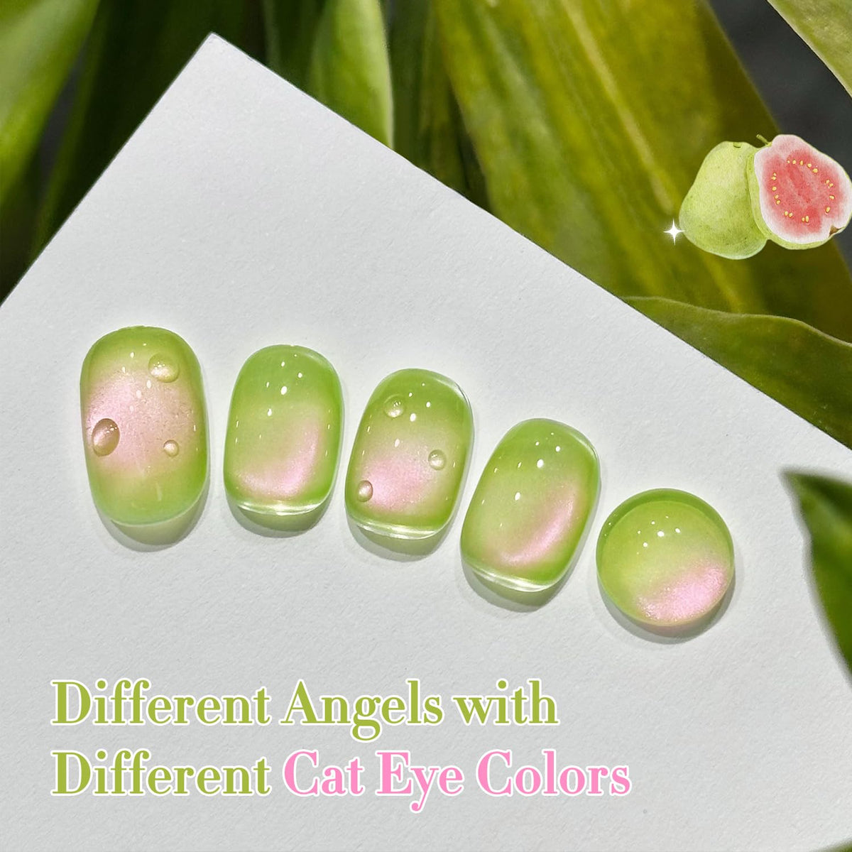 Double Rhythm Cat Eye Gel Polish in different colour swatches