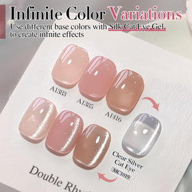 Double Rhythm Cat Eye Gel Polish in use at a nail salon
