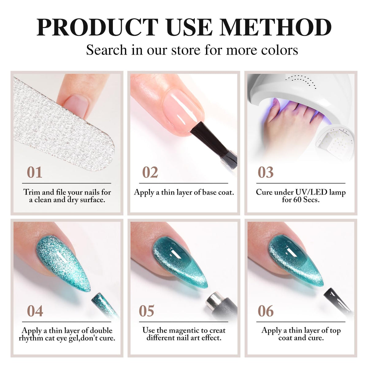 Double Rhythm Cat Eye Gel Polish in use at a nail salon