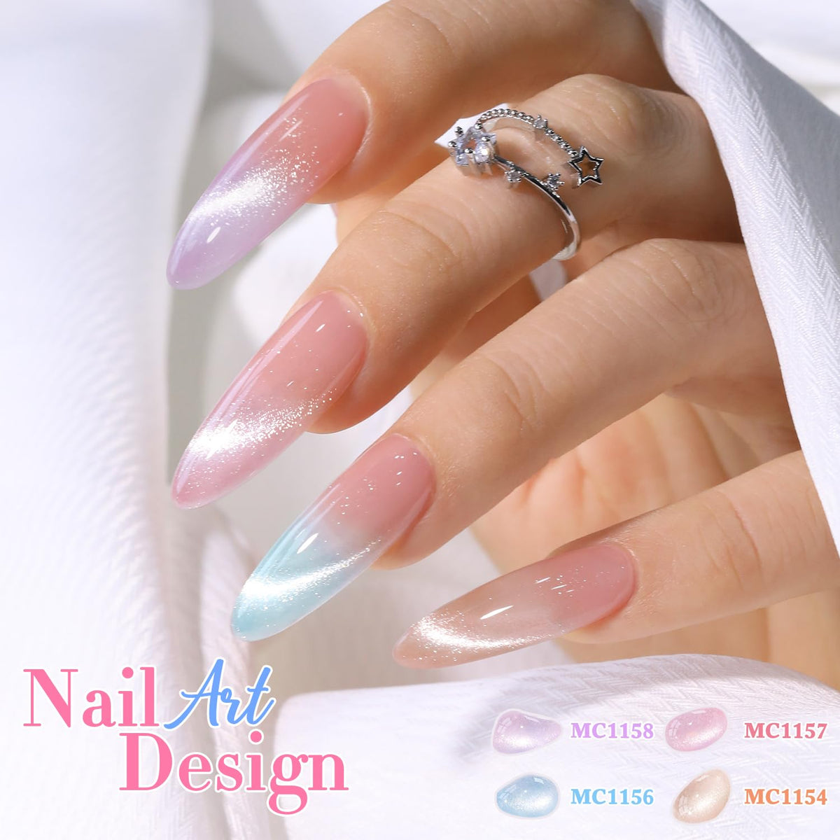 Double Rhythm Cat Eye Gel Polish in use at a nail salon
