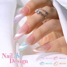 Double Rhythm Cat Eye Gel Polish in use at a nail salon