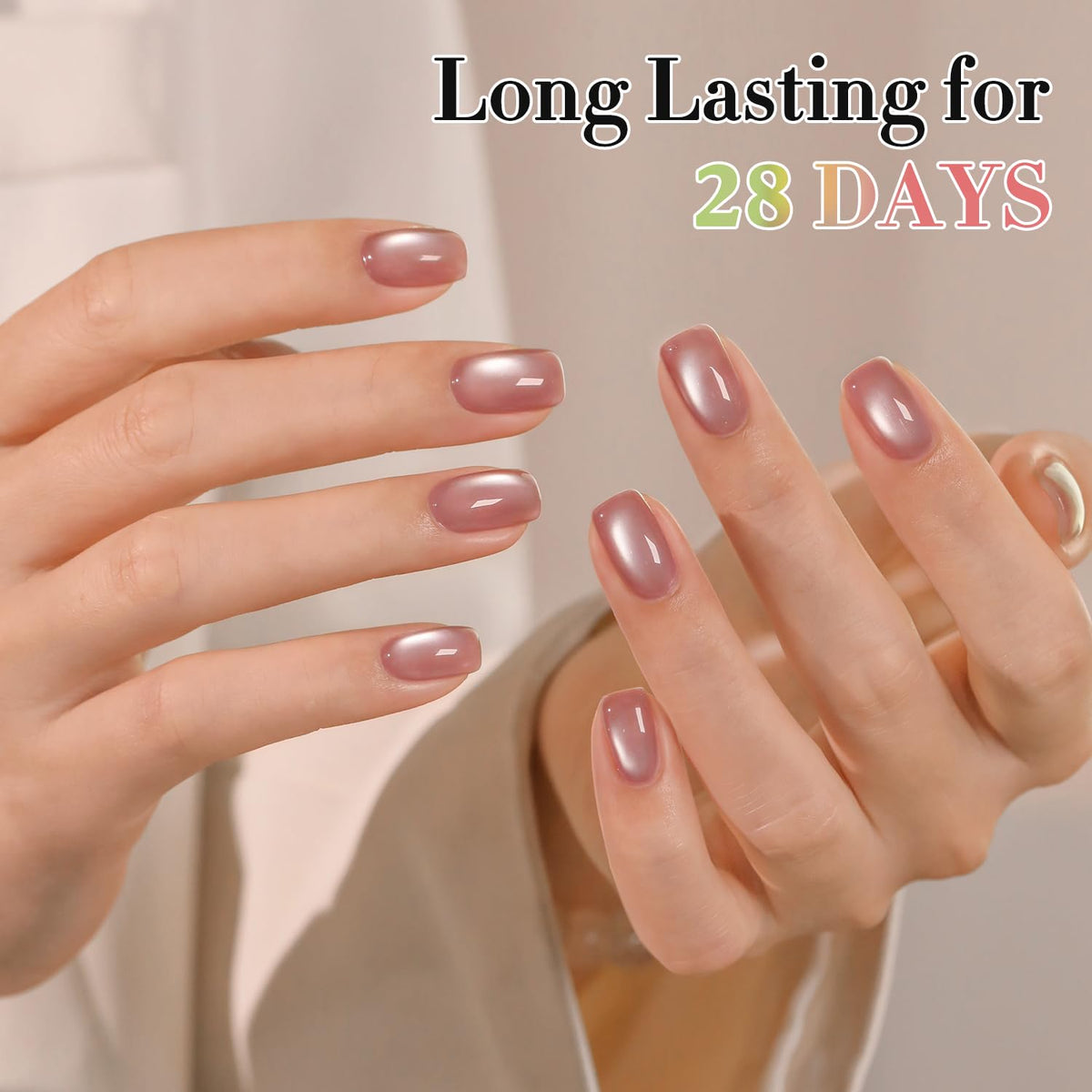Double Rhythm Cat Eye Gel Polish in use during a nail art session