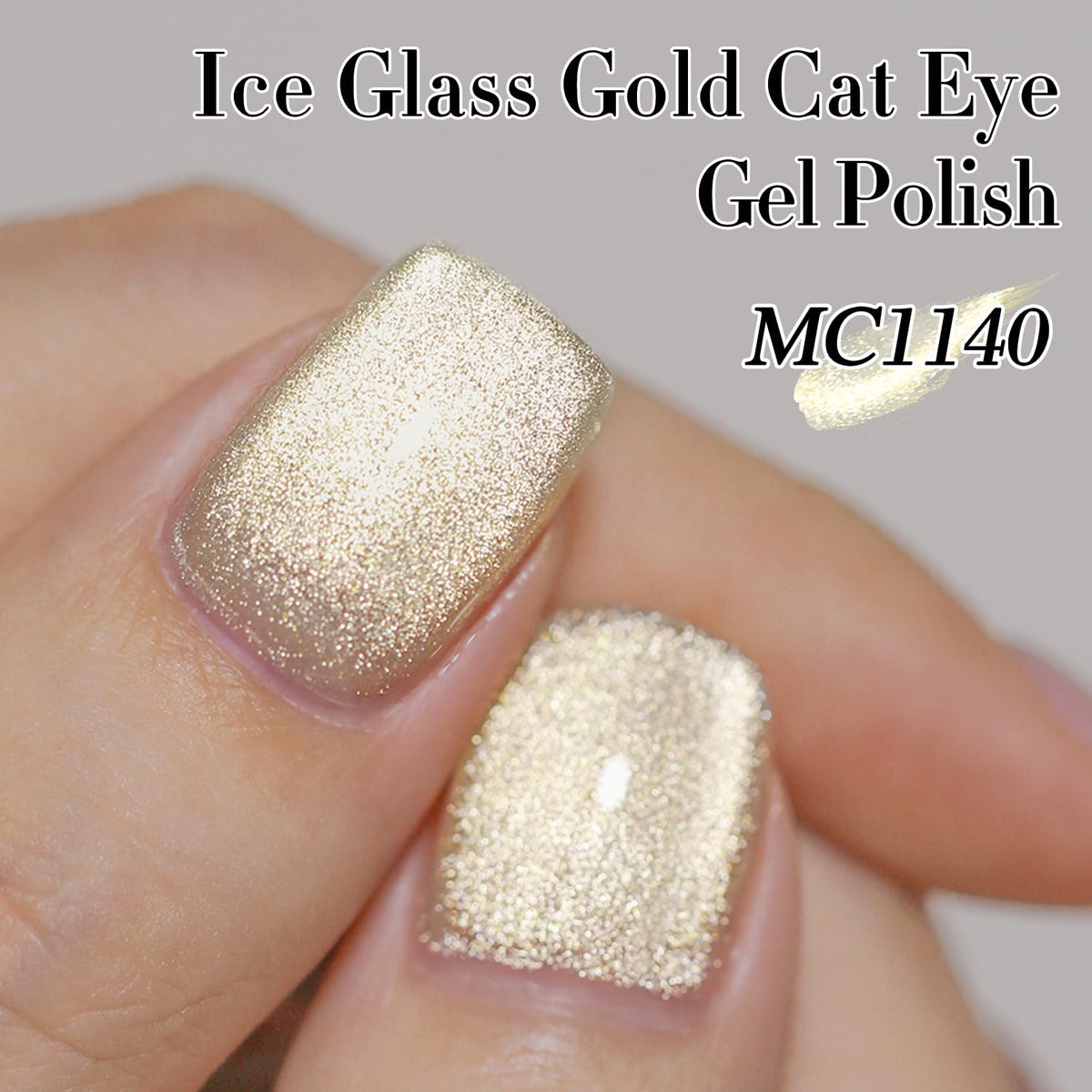 Double Rhythm Cat Eye Gel Polish in use under LED lamp