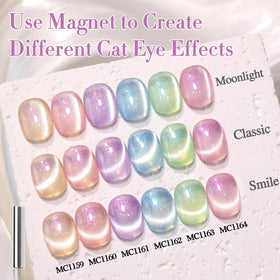 Double Rhythm Cat Eye Gel Polish Mermaid Blue with UV lamp