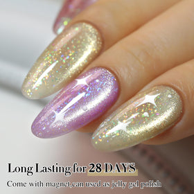 Double Rhythm Cat Eye Gel Polish packaging with glitter effect