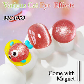Double Rhythm Cat Eye Gel Polish Rose Peach bottle with cap