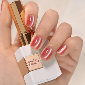 Double Rhythm Cat Eye Gel Polish Rose Peach front view