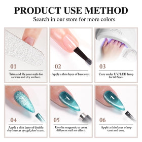 Double Rhythm Cat Eye Gel Polish Rose Peach packaging details