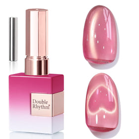 Double Rhythm Cat Eye Gel Polish Rose Pink front view