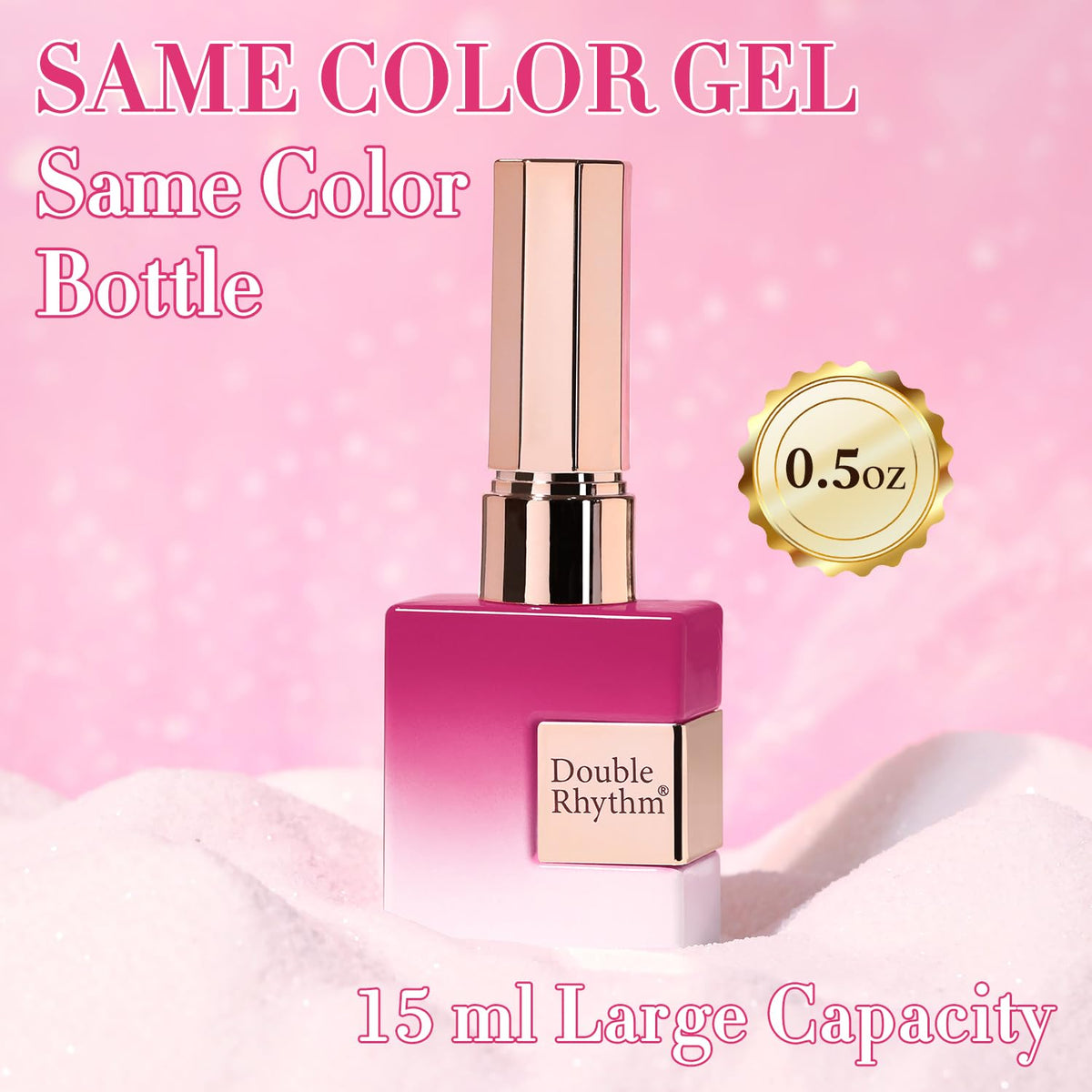 Double Rhythm Cat Eye Gel Polish Rose Pink with base colours