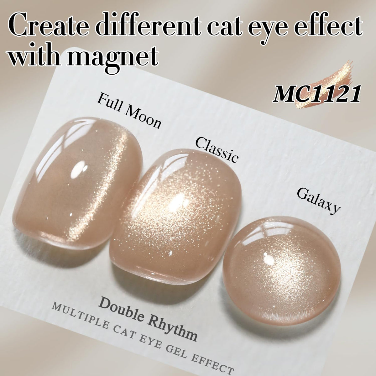 Double Rhythm Cat Eye Gel Polish showing shimmer effect