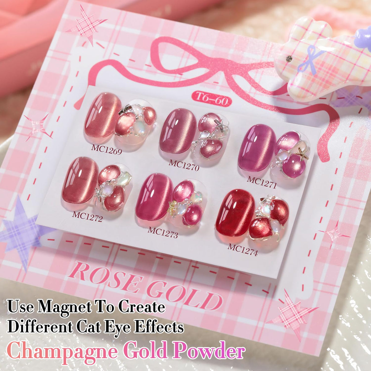 Double Rhythm Cat Eye Gel Polish swatch on nails