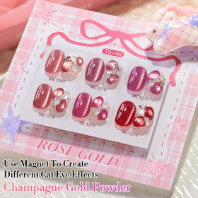 Double Rhythm Cat Eye Gel Polish swatch on nails