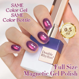 Double Rhythm Cat Eye Gel Polish with glitter effect