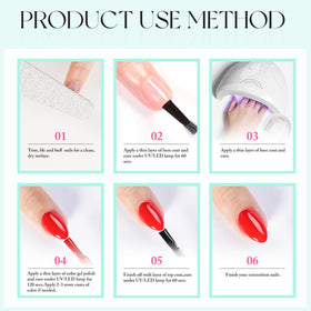 Double Rhythm Cherry Rose Gel Polish with brush