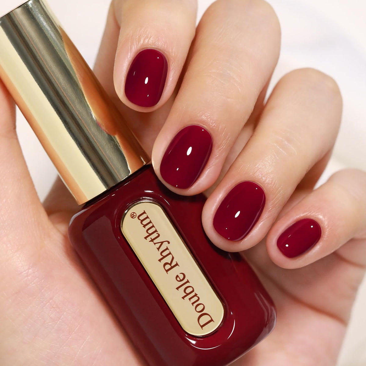 Double Rhythm Dark Burgundy Gel Polish 15ml front view
