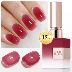 Double Rhythm Dark Rose Red Gel Polish 15ml front view