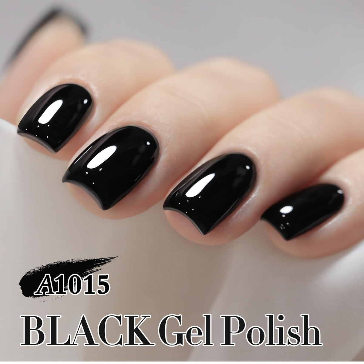 Double Rhythm Gel Nail Polish 15ML Black-A1015 bottle close-up