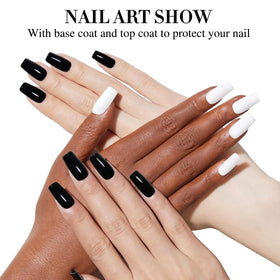 Double Rhythm Gel Nail Polish 15ML Black-A1015 in packaging