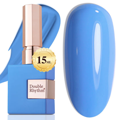 Double Rhythm Gel Nail Polish 15ML Blue-A1336 front view