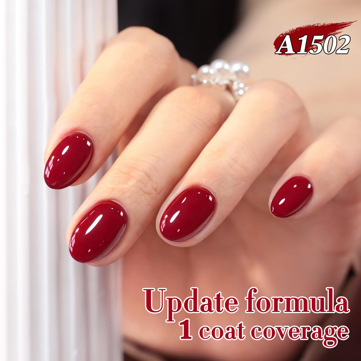 Double Rhythm Gel Nail Polish 15ml Brick Burgundy lifestyle scene