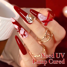 Double Rhythm Gel Nail Polish 15ml Brick Burgundy packaging details