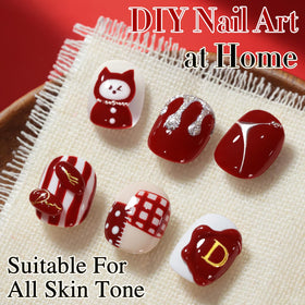 Double Rhythm Gel Nail Polish 15ml Brick Burgundy with UV lamp