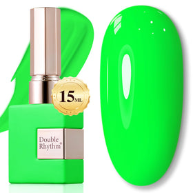 Double Rhythm Gel Nail Polish 15ML Bright Green A1042 front view