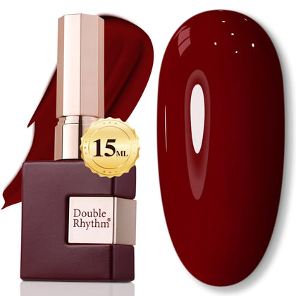 Double Rhythm Gel Nail Polish 15ML Burgundy A1129 front view