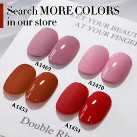 Double Rhythm Gel Nail Polish 15ML Burnt Brick in a lifestyle setting