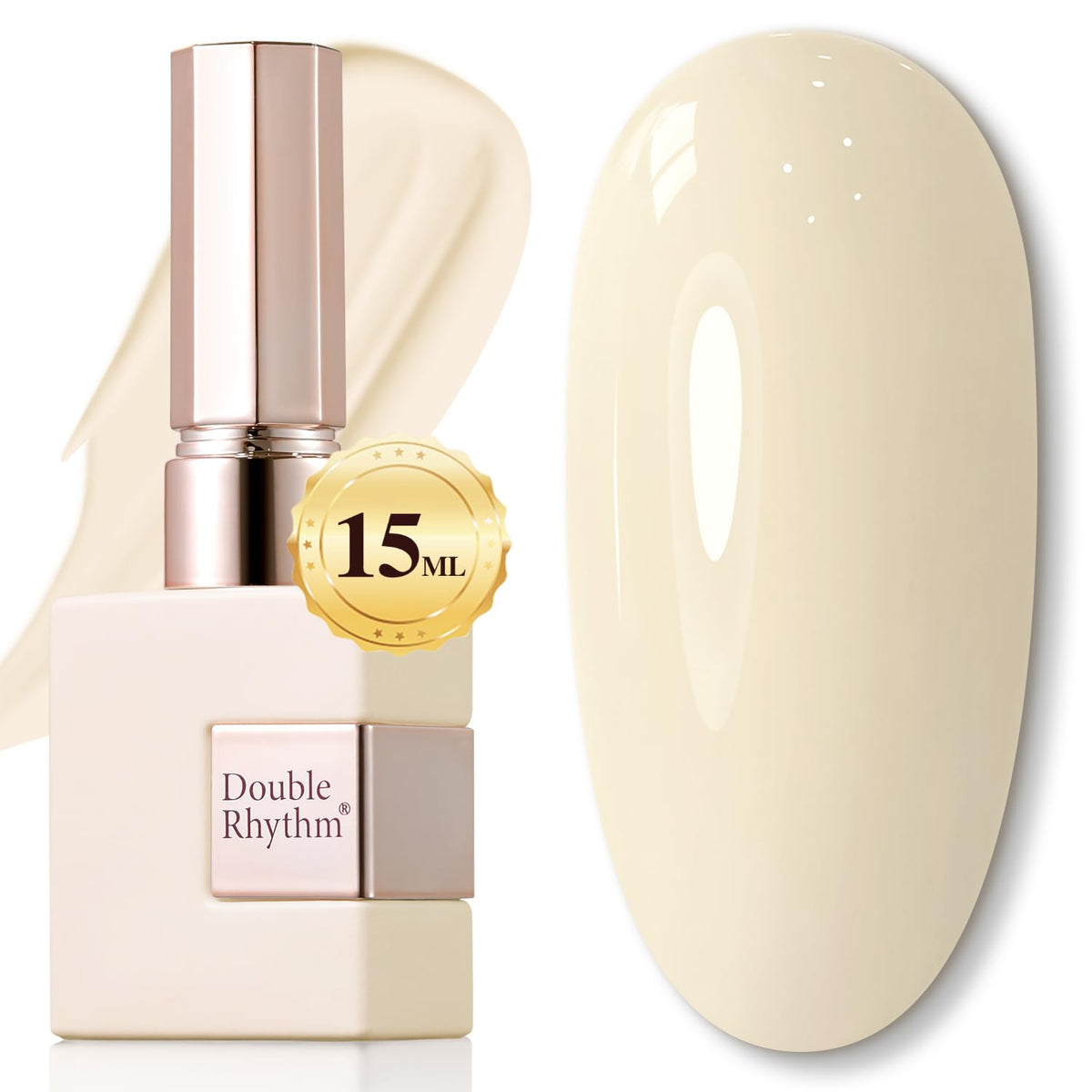 Double Rhythm Gel Nail Polish 15ML Cream Beige A1392 front view