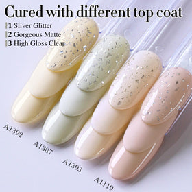 Double Rhythm Gel Nail Polish 15ML Cream Beige A1392 with UV lamp