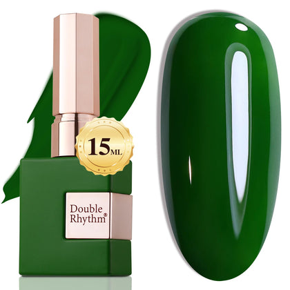 Double Rhythm Gel Nail Polish 15ML Dark Green A1287 front view