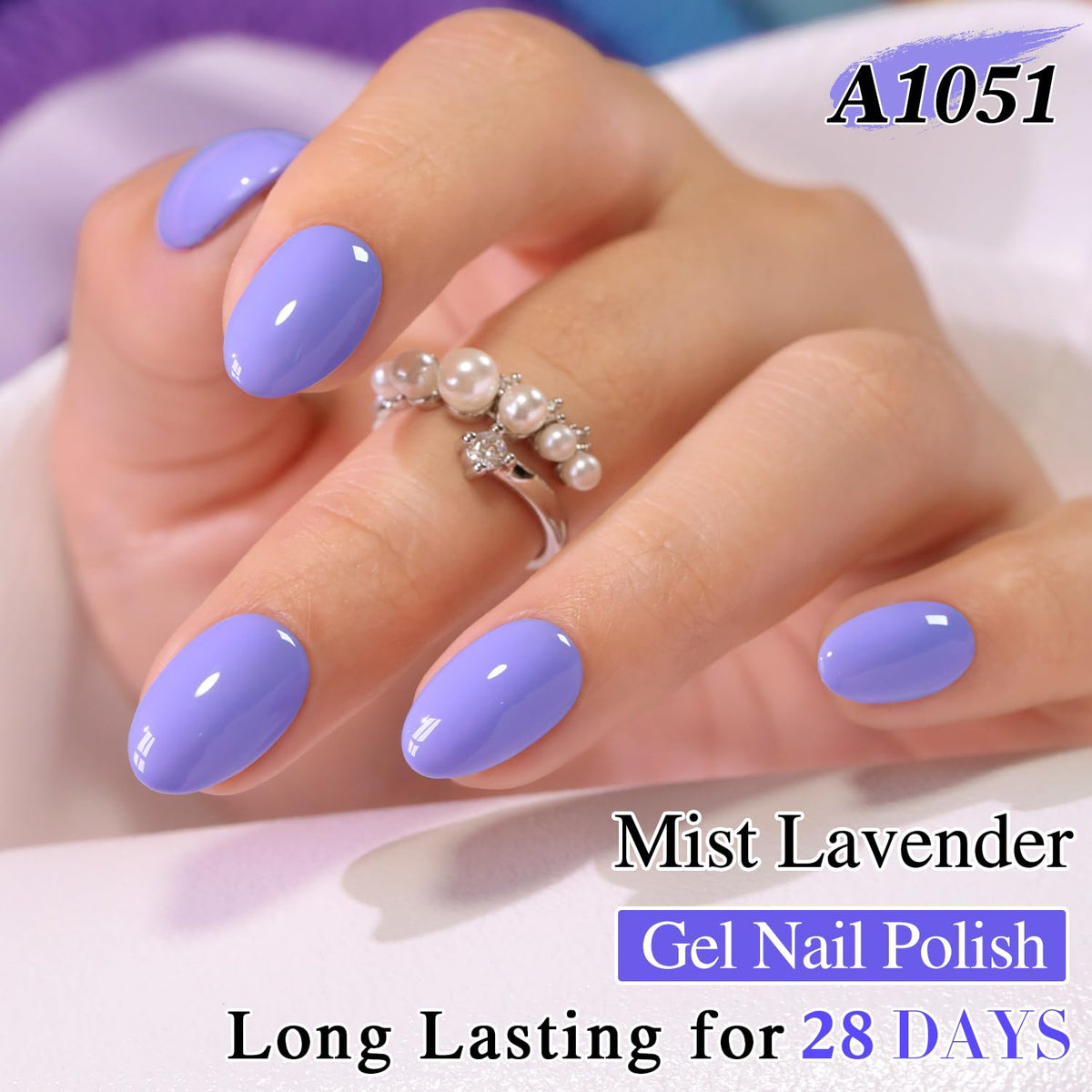 Double Rhythm Gel Nail Polish 15ml Deep Lavender bottle with cap