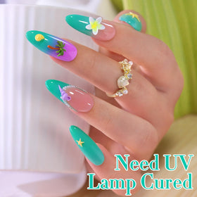 Double Rhythm Gel Nail Polish 15ML Deep Mint A1788 applied on nails