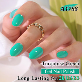 Double Rhythm Gel Nail Polish 15ML Deep Mint A1788 bottle side view