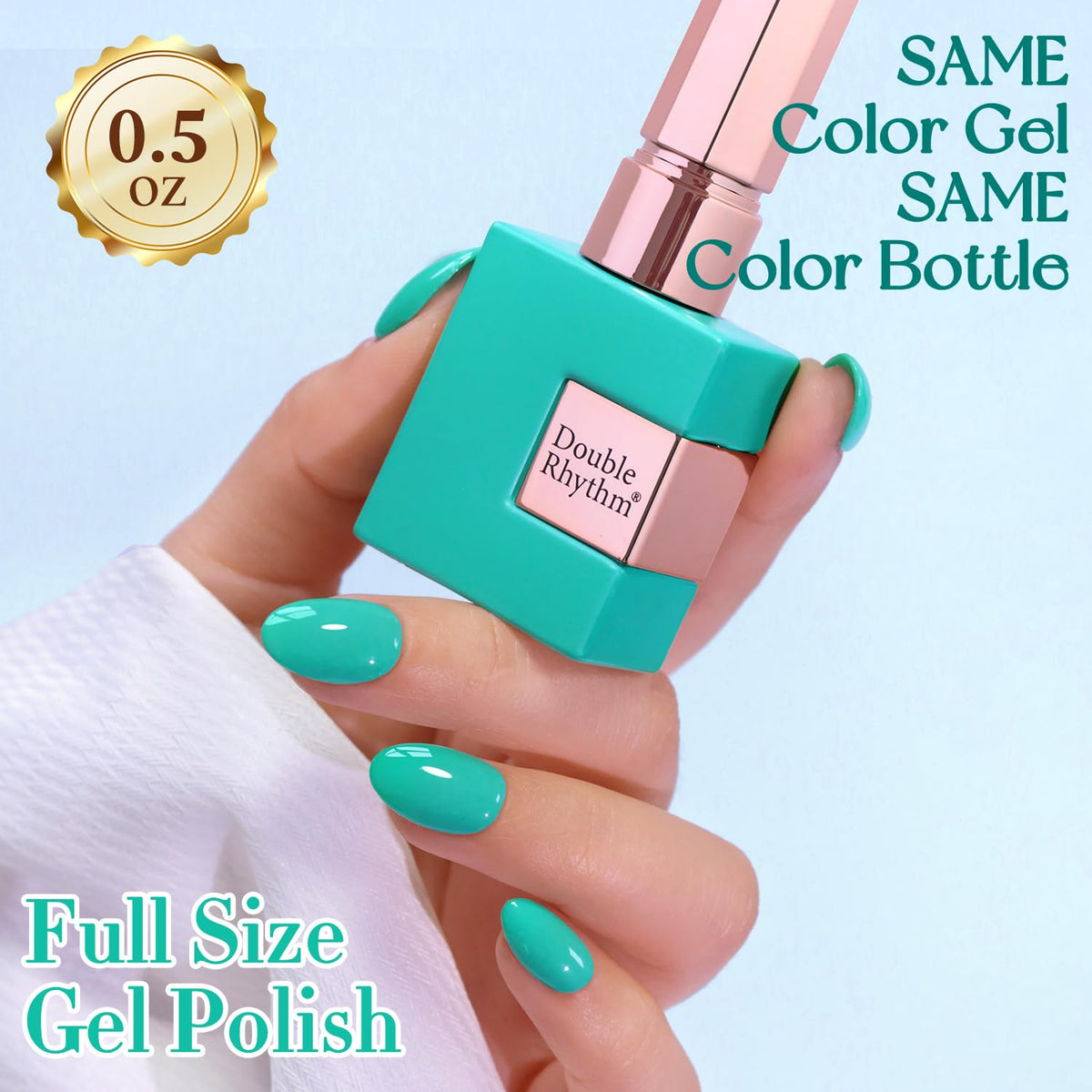 Double Rhythm Gel Nail Polish 15ML Deep Mint A1788 packaging