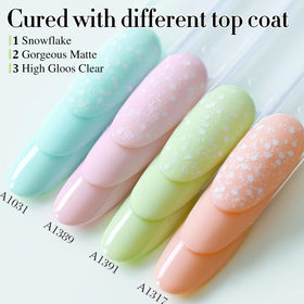 Double Rhythm Gel Nail Polish 15ML Green-A1391 swatched on nails