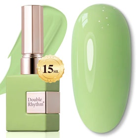Double Rhythm Gel Nail Polish 15ML Green-A1409 front view