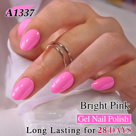 Double Rhythm Gel Nail Polish 15ml Light Milky Pastel Pink bottle side view