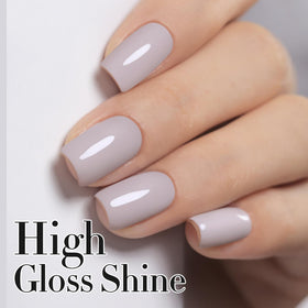 Double Rhythm Gel Nail Polish 15ML Milky Gray A1466 in a beauty setup