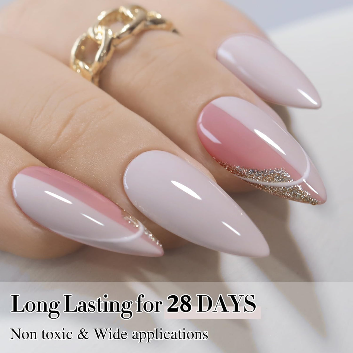 Double Rhythm Gel Nail Polish 15ML Milky Gray A1466 with nail art tools